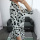 Women Office Style Casual Printed V-neck Dress